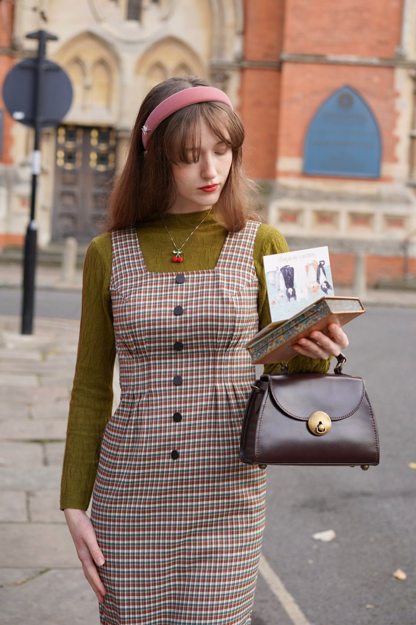What to wear with a pinafore dress on sale