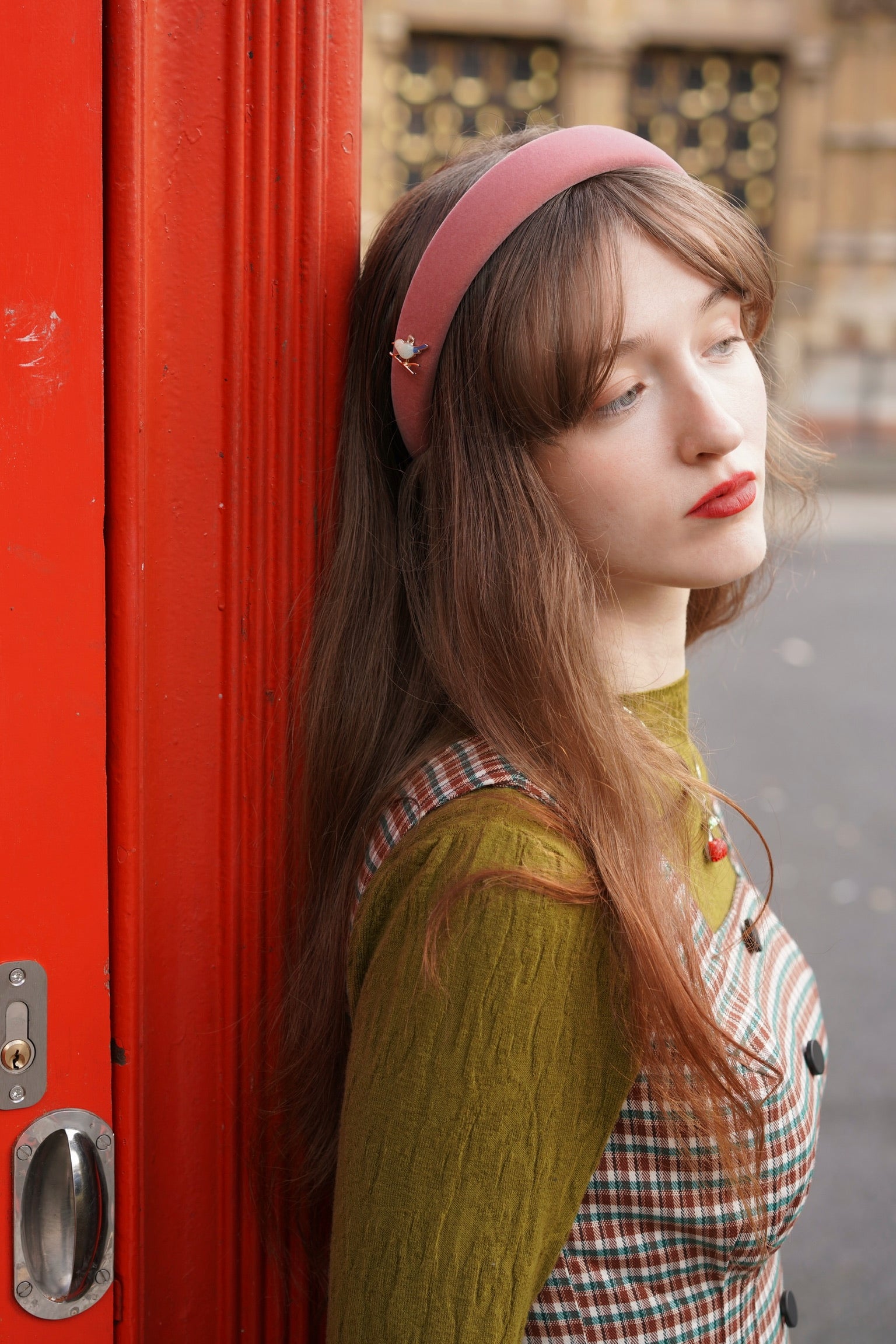 Lucky bird velvet headband
