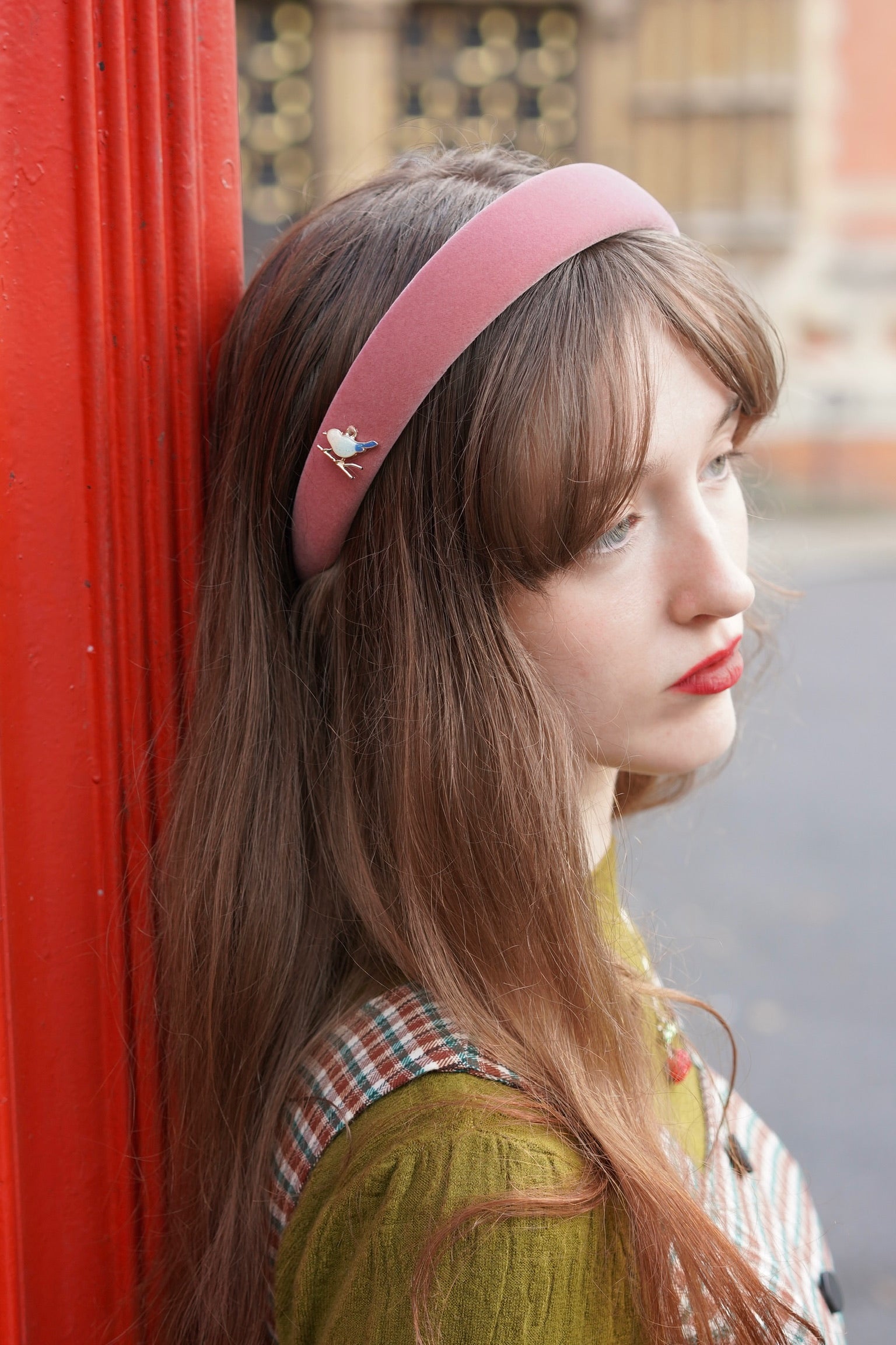 Lucky bird velvet headband