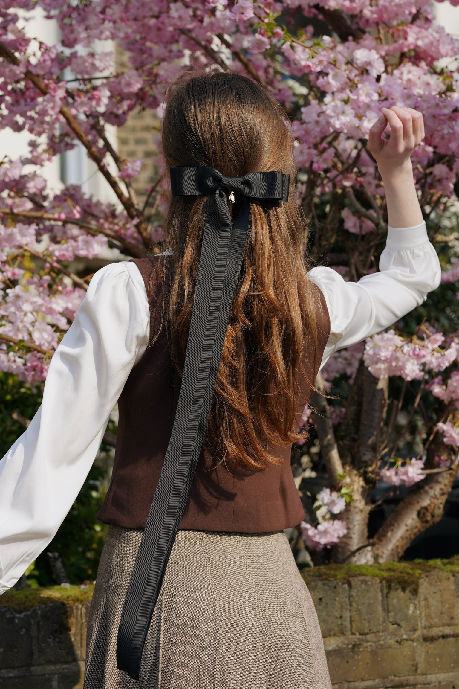 Handmade Cameo Romance Bow Clip