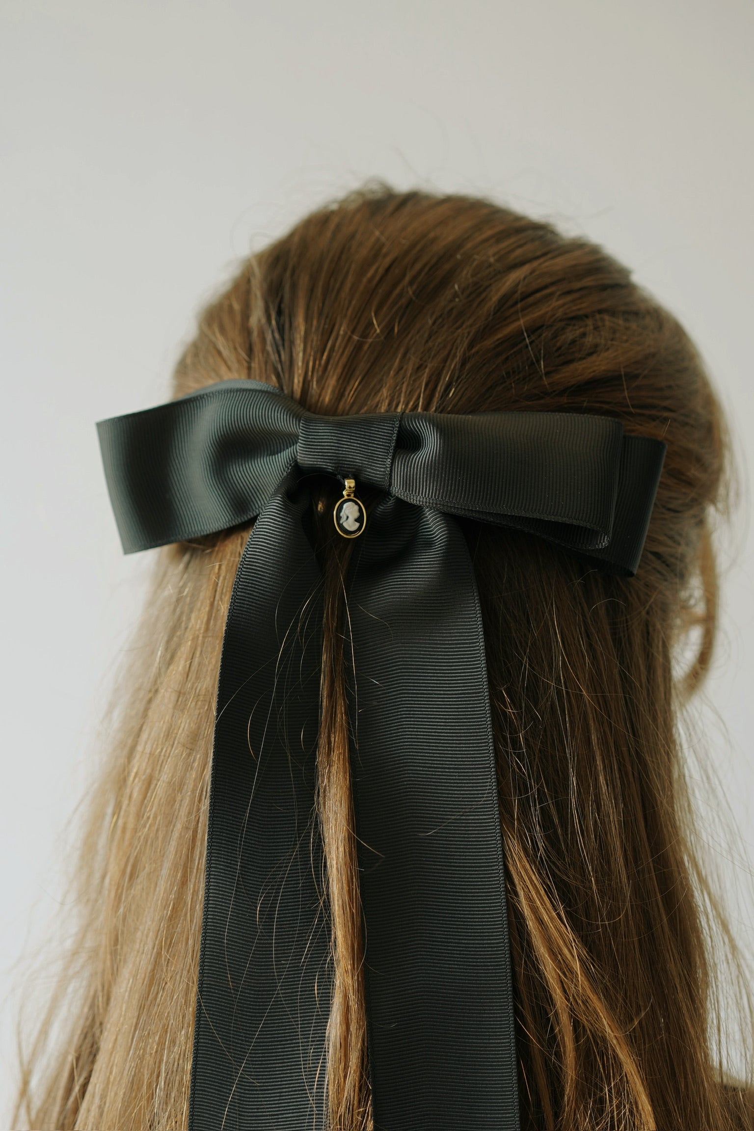 Handmade Cameo Romance Bow Clip