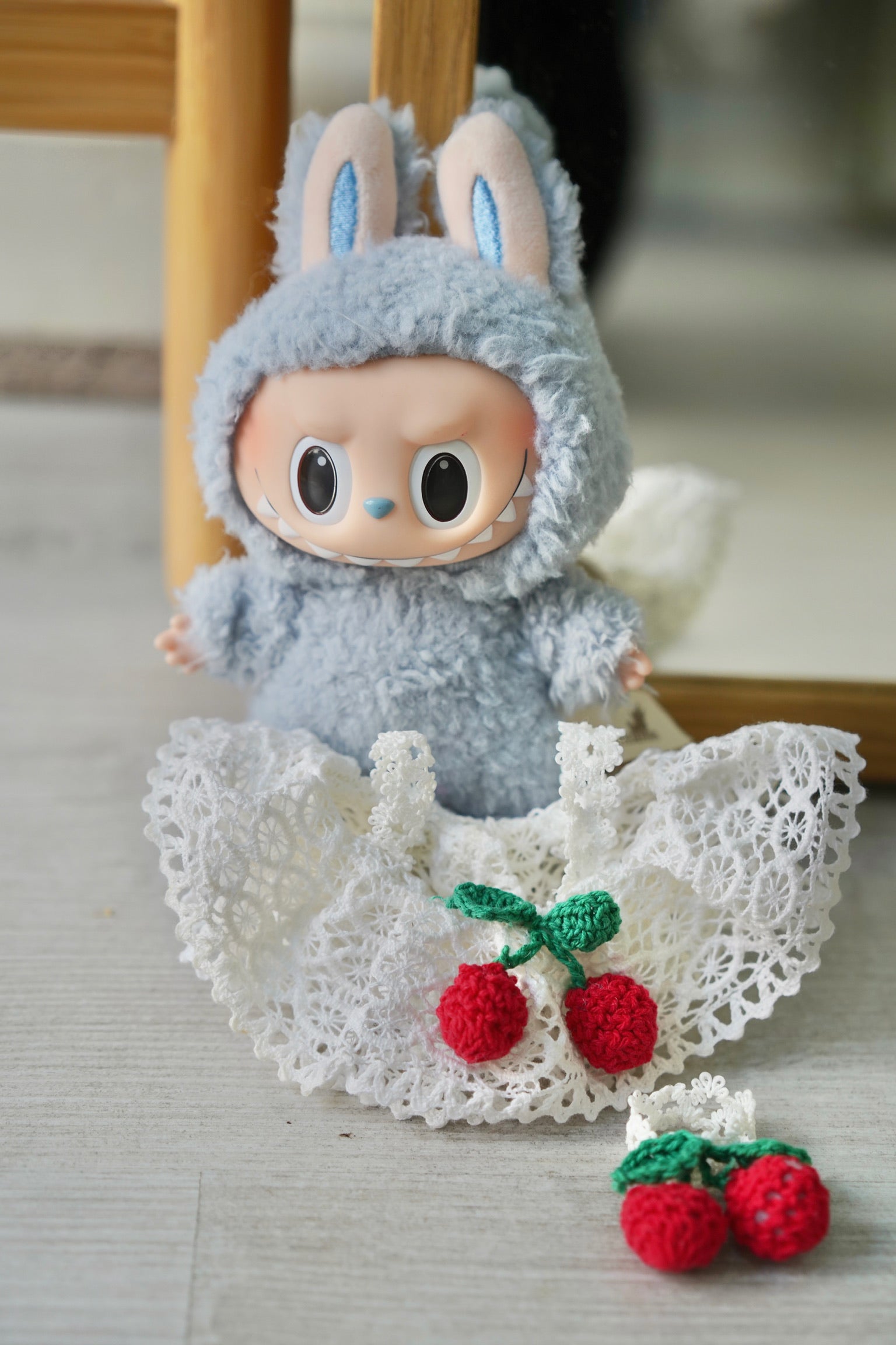 Handmade Cherry Tutu Dress with Ear Band
