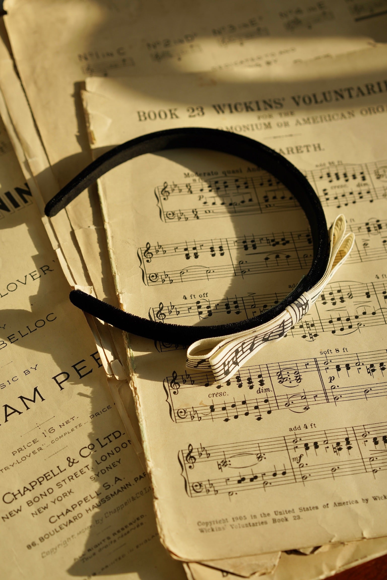 Handmade Velvet Music Note Headband