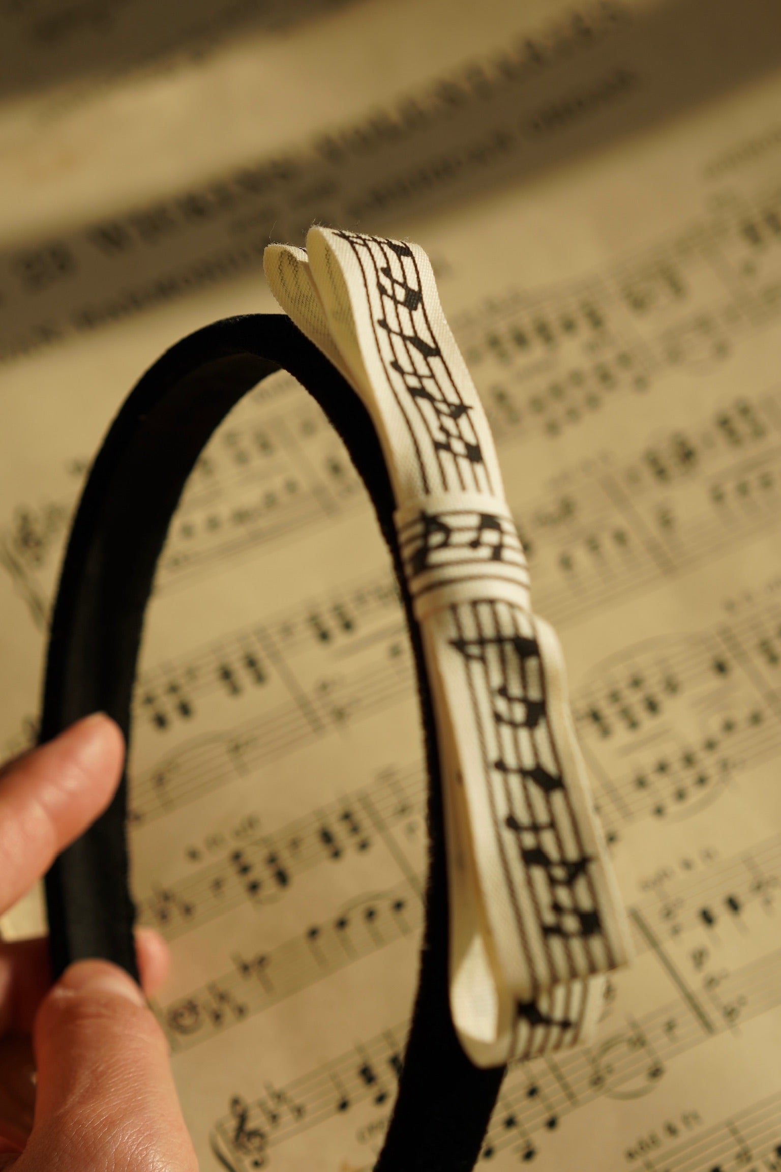 Handmade Velvet Music Note Headband