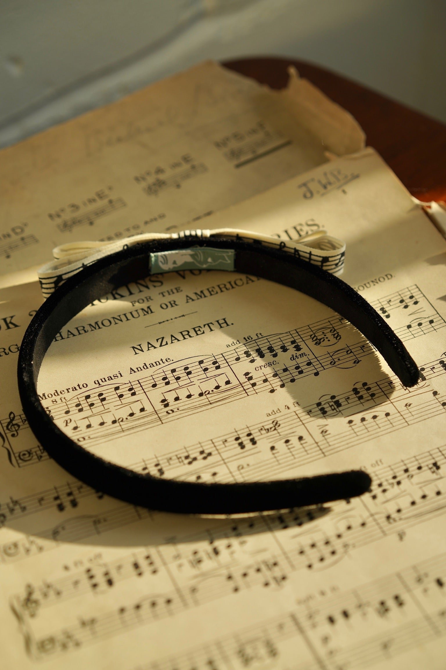Handmade Velvet Music Note Headband