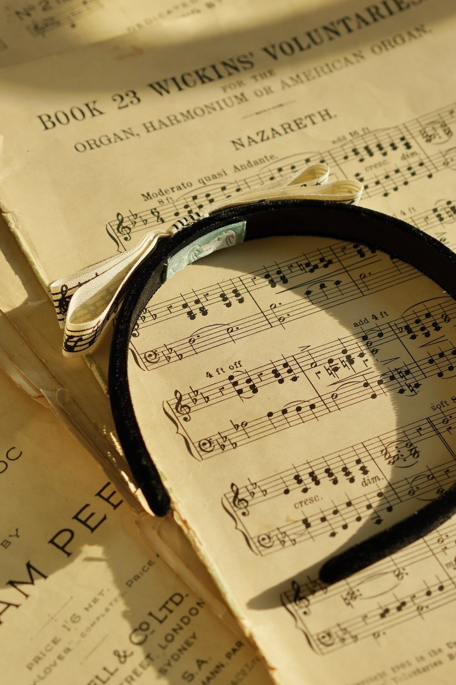 Handmade Velvet Music Note Headband