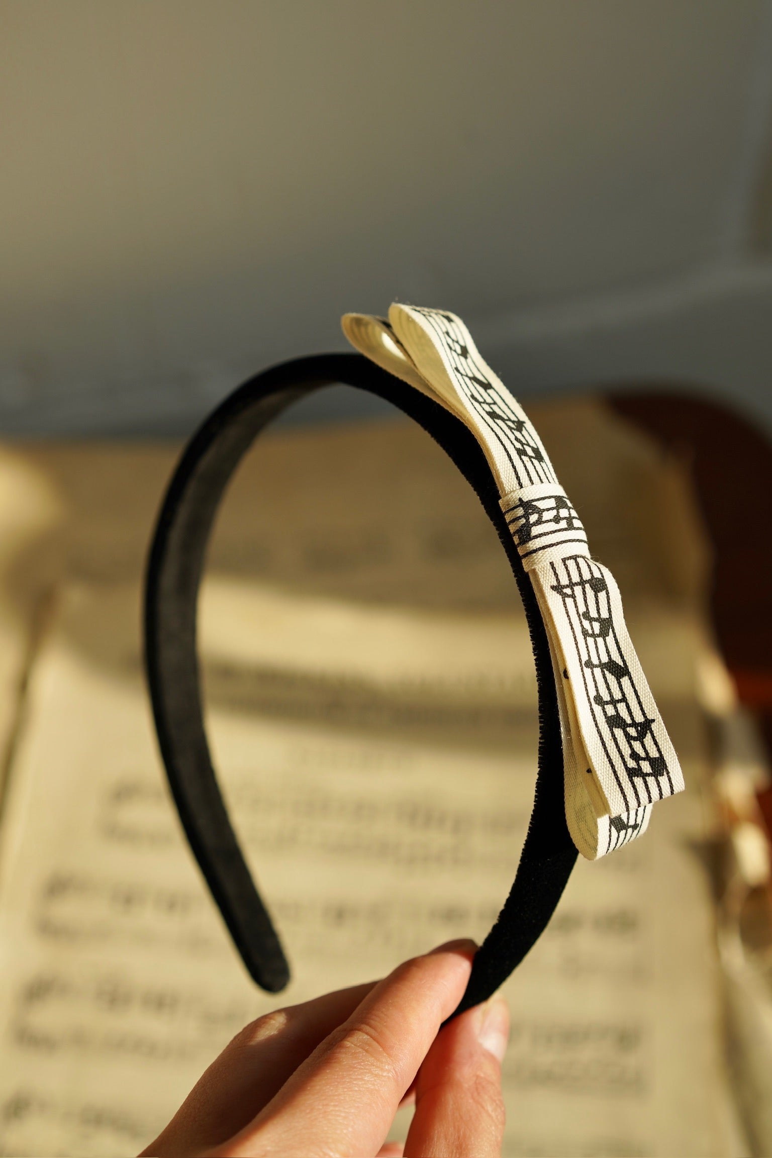 Handmade Velvet Music Note Headband