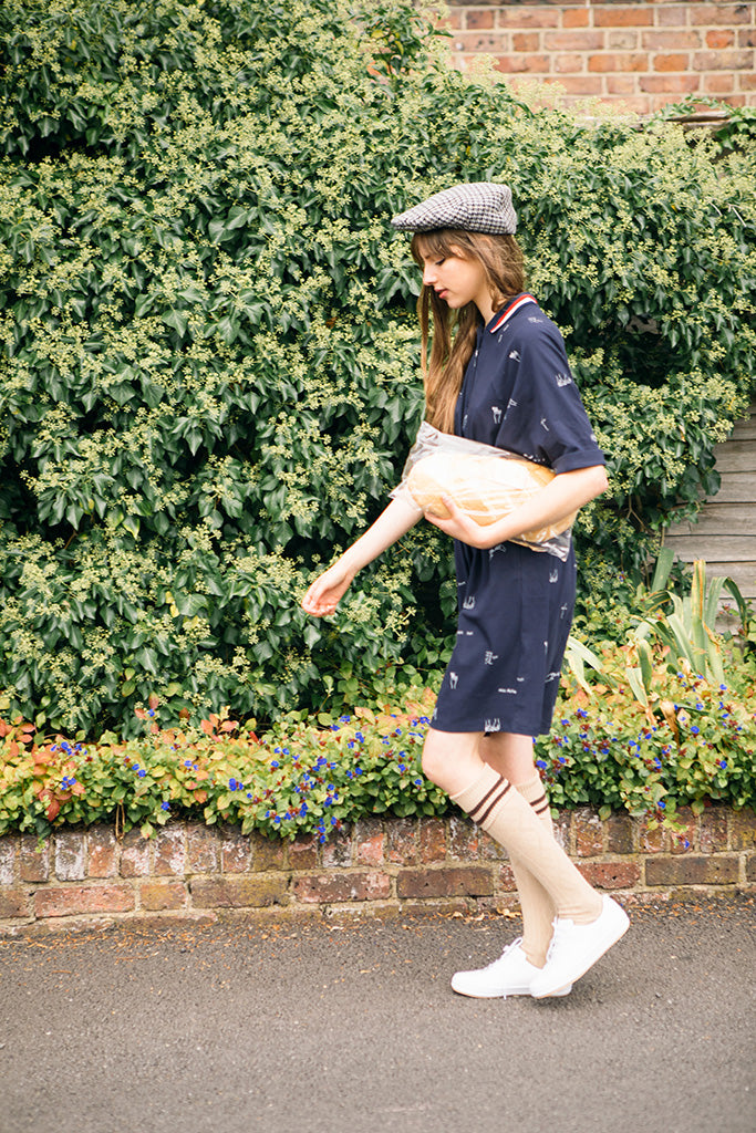 Hands Dancing Tee Dress (Navy)