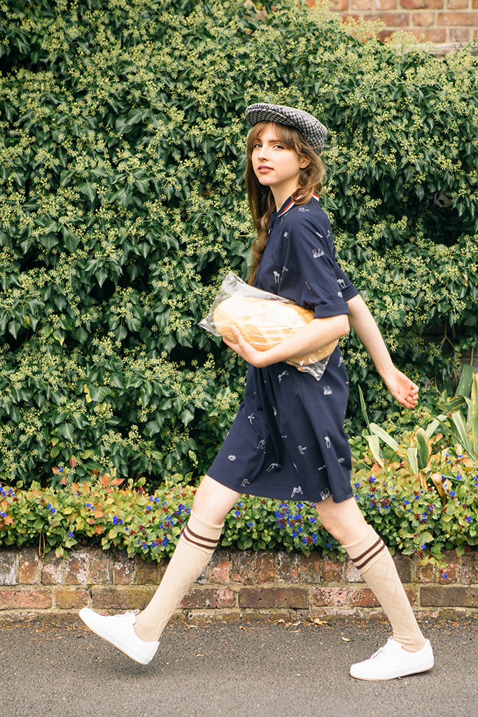 Hands Dancing Tee Dress (Navy)