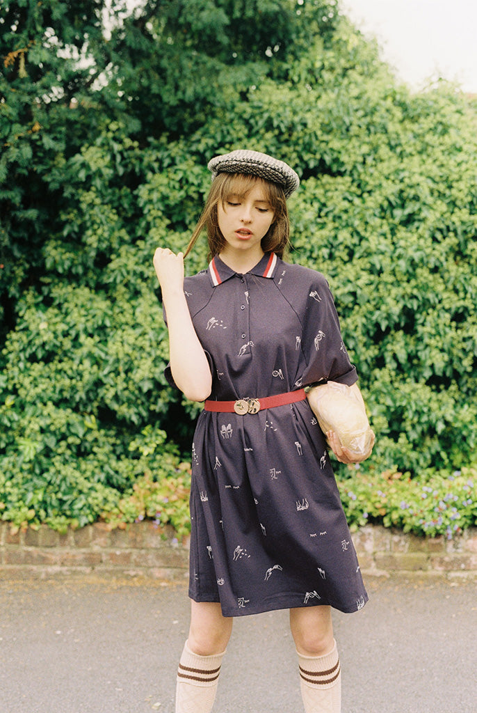 Hands Dancing Tee Dress (Navy)