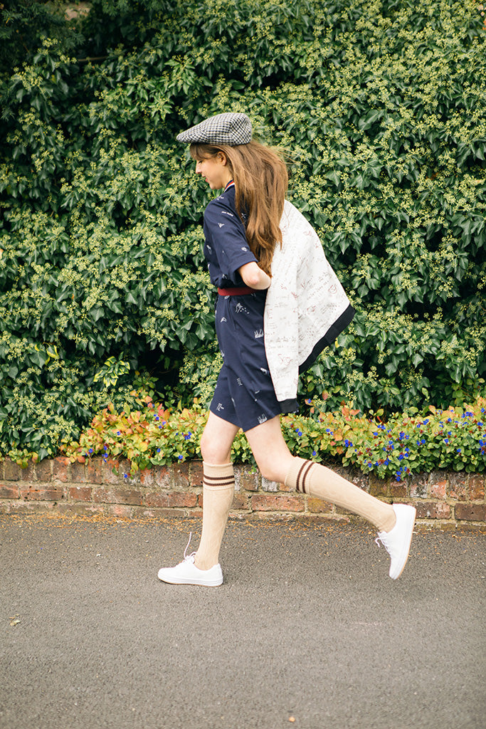 Hands Dancing Tee Dress (Navy)