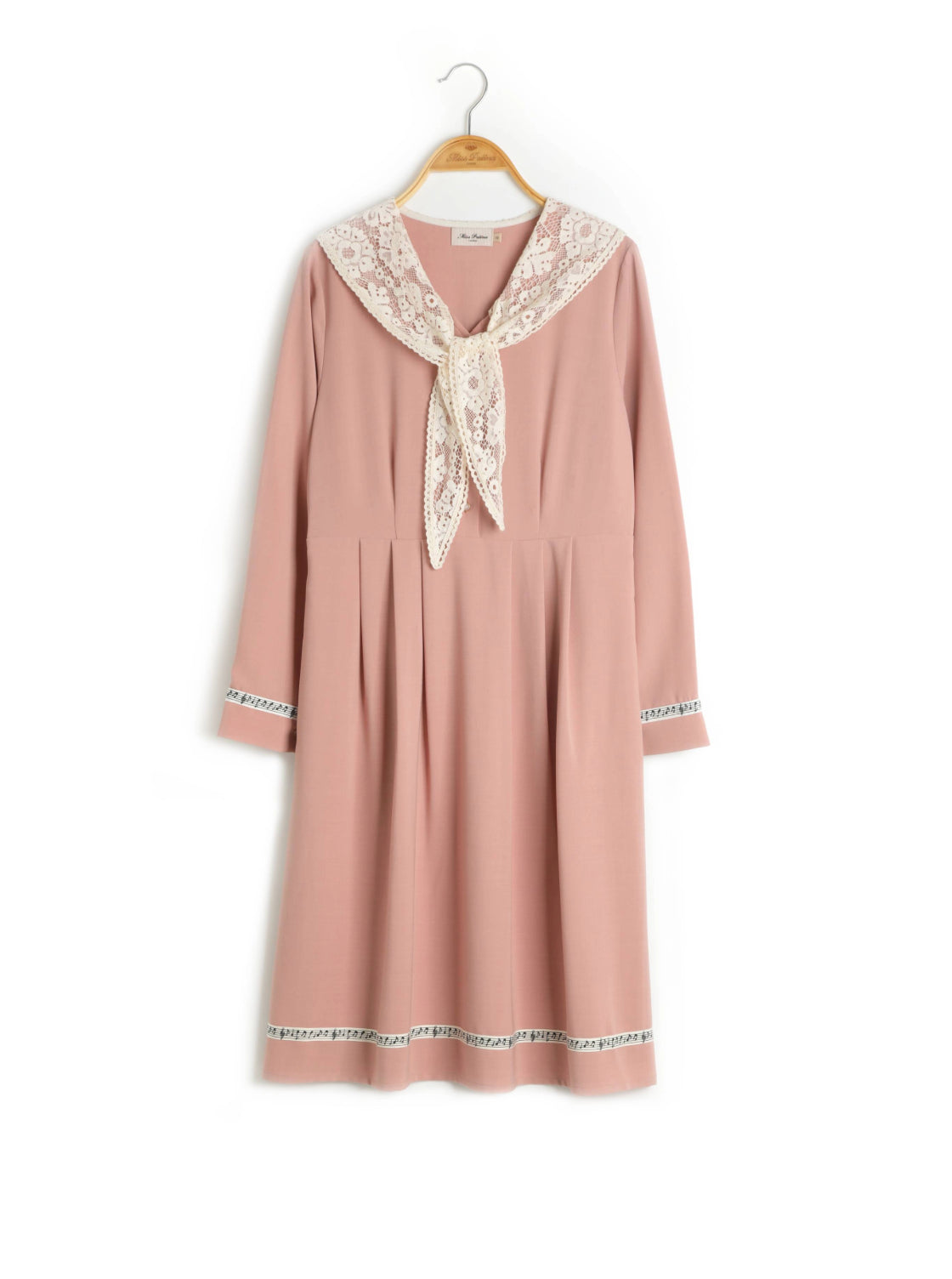 Harmony Lace Tie Dress (Dusky Pink)