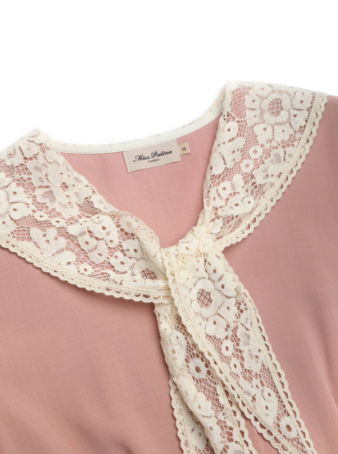 Harmony Lace Tie Dress (Dusky Pink)
