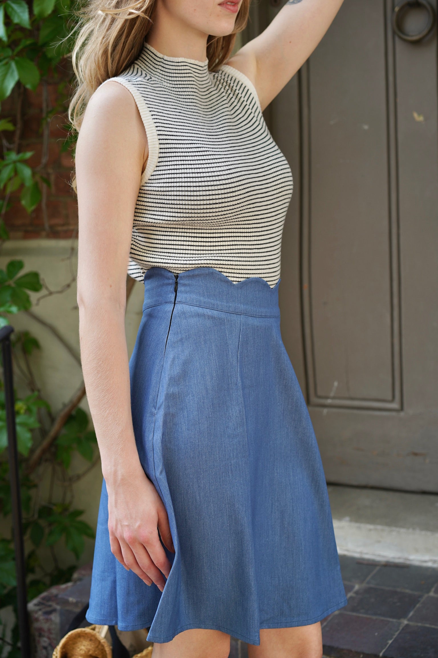 Isla Denim Petal Skirt