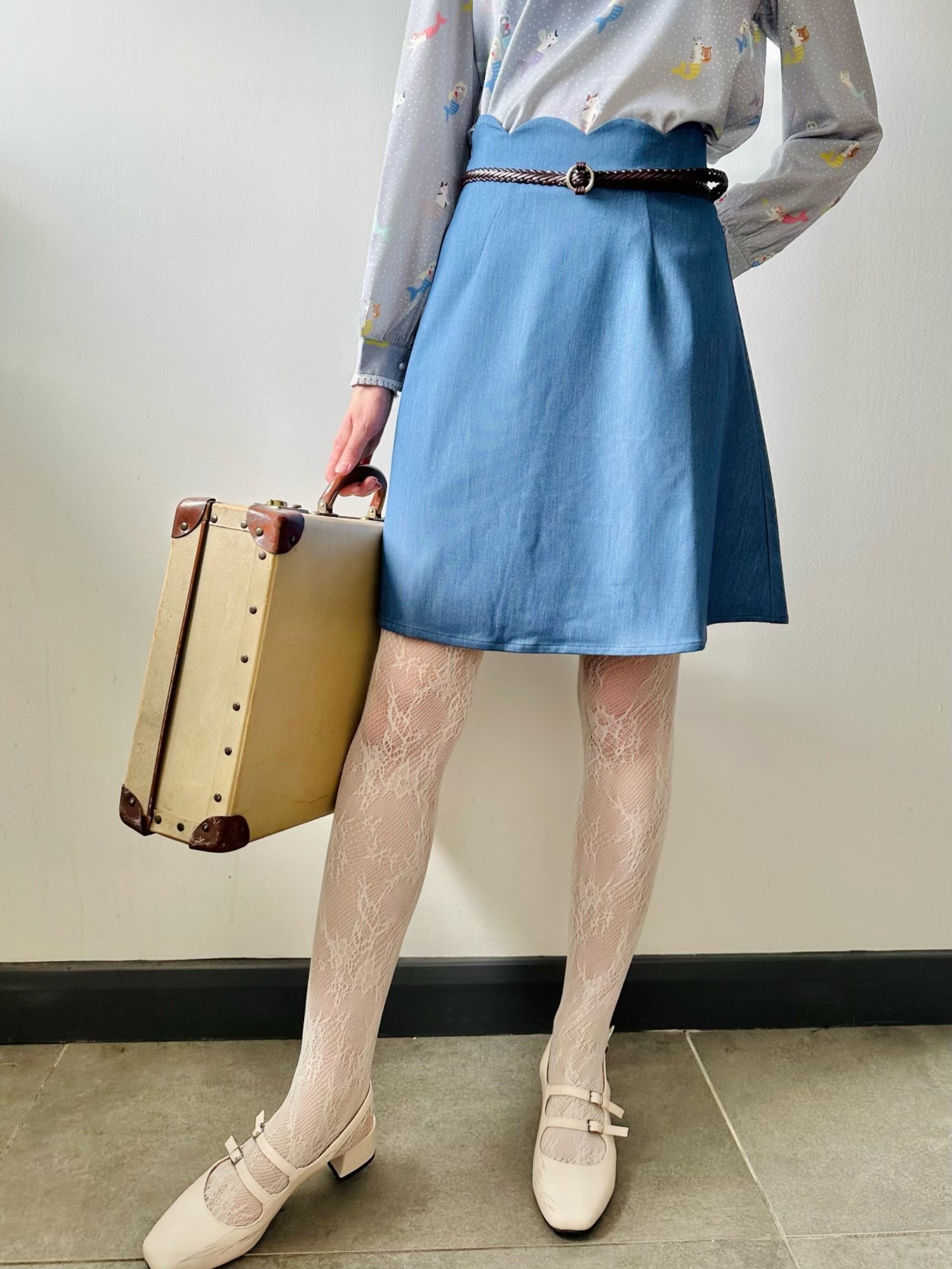 Isla Denim Petal Skirt