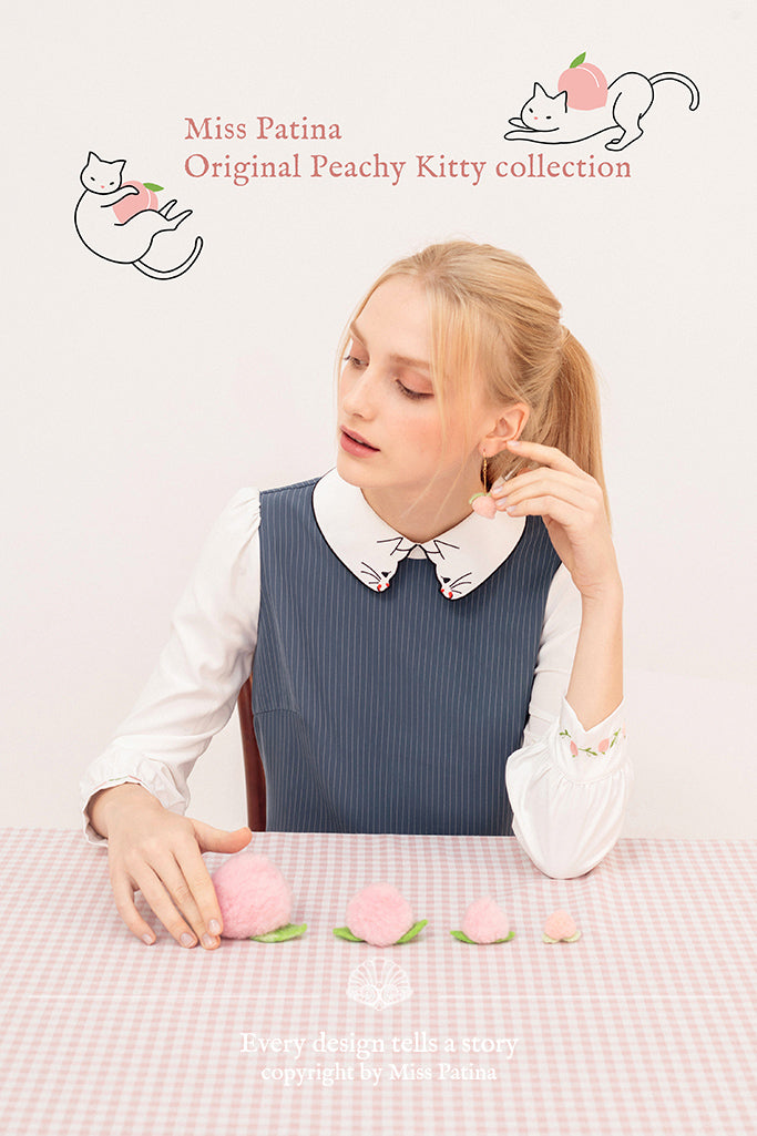 Handmade Pom Pom Peach Set