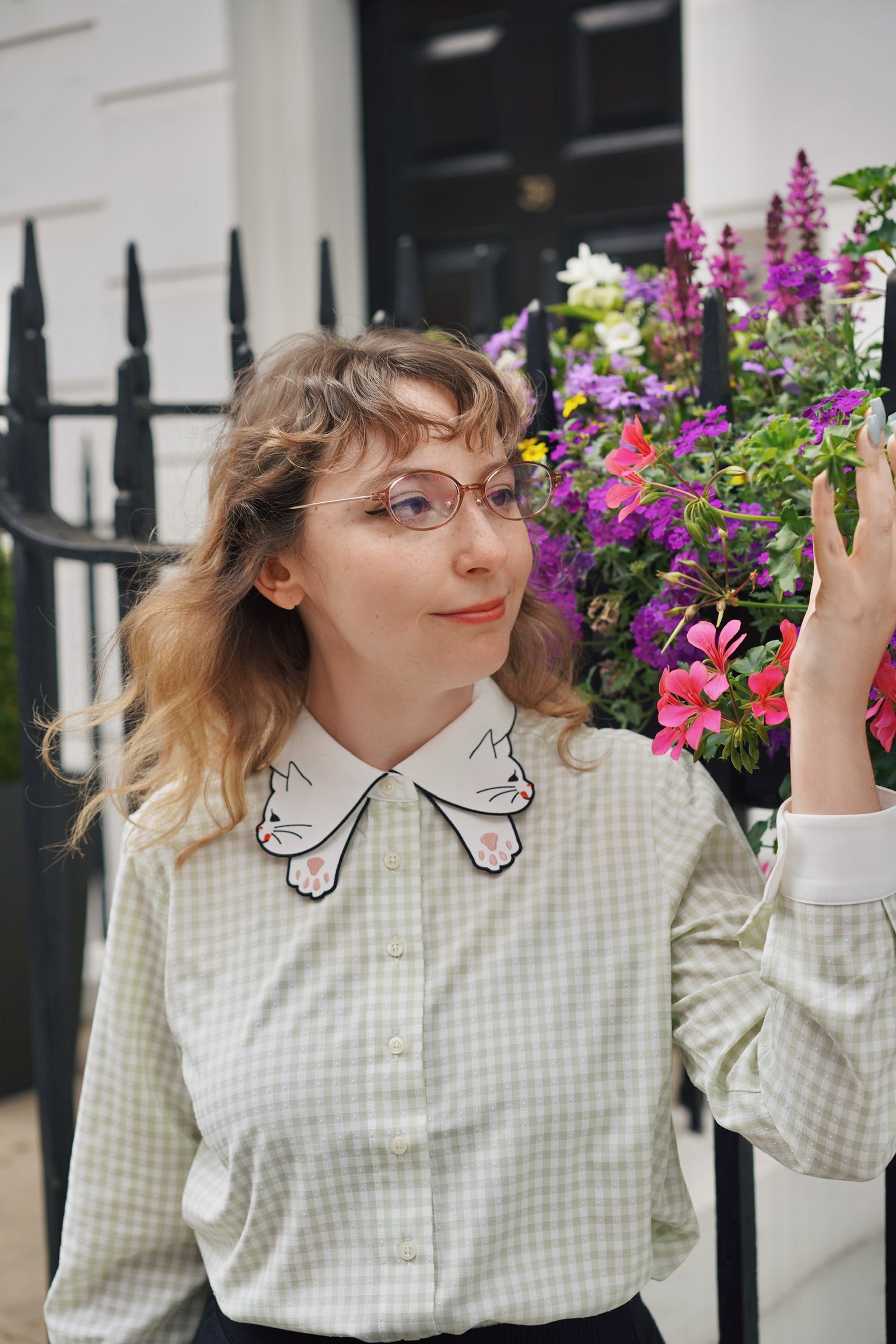 Kitty Bow Shirt (Mint)