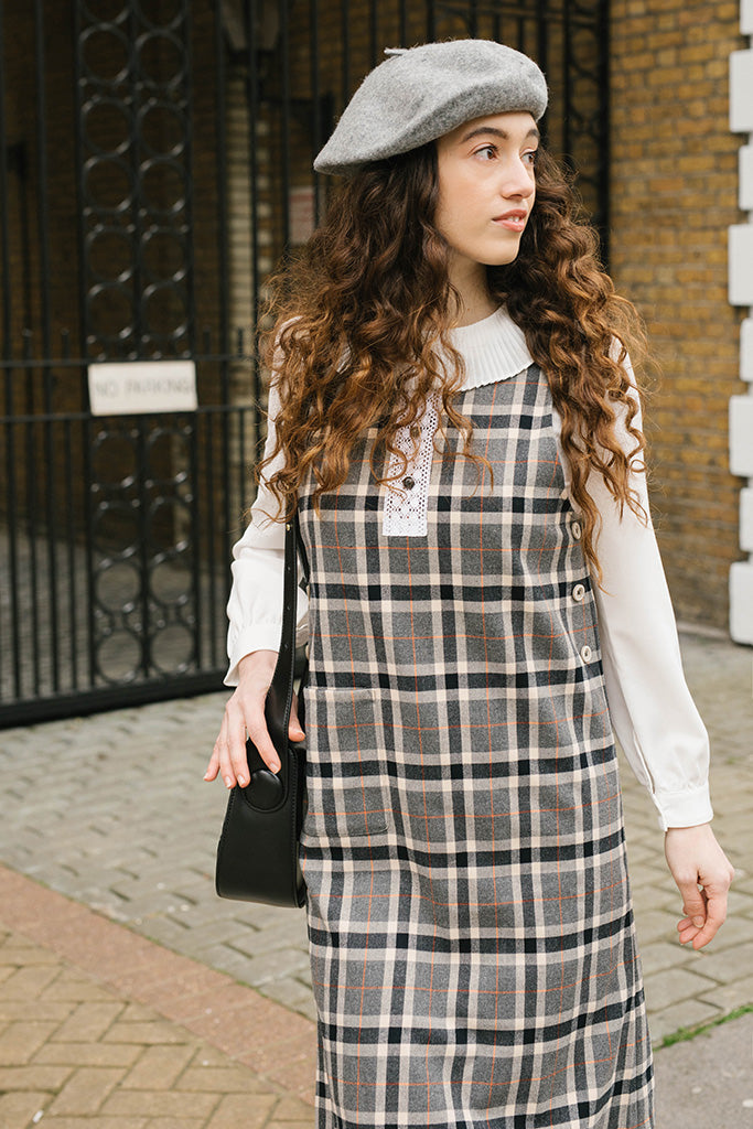 Lace Checked Pinafore