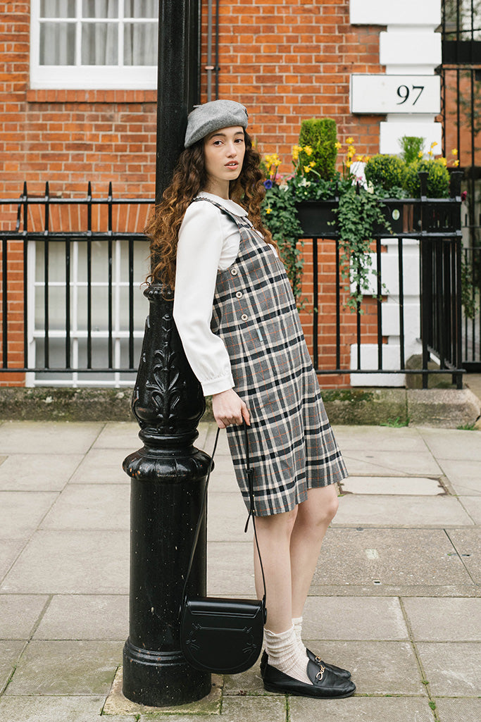 Lace Checked Pinafore
