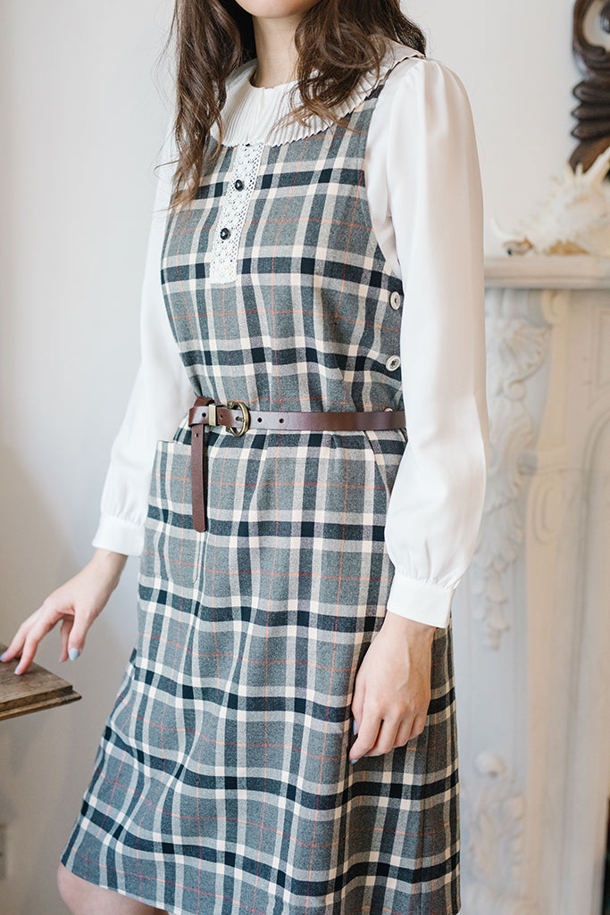 Lace Checked Pinafore