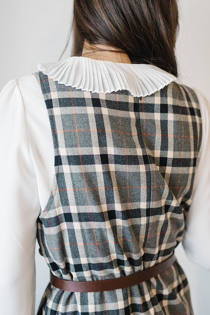 Lace Checked Pinafore
