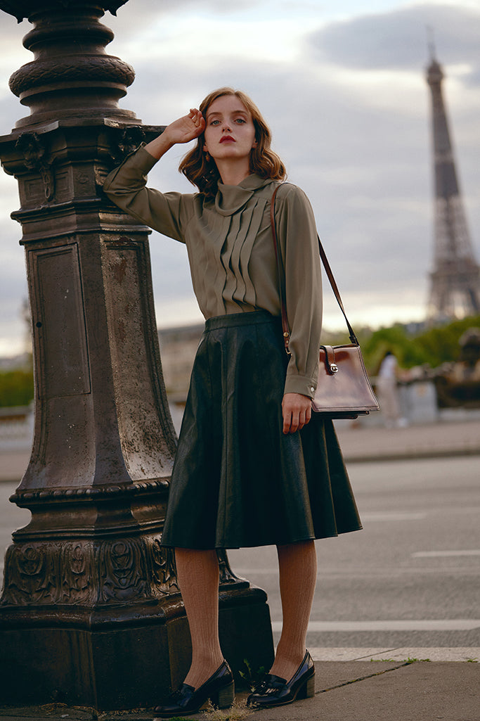 Lorraine Faux-Leather Skirt