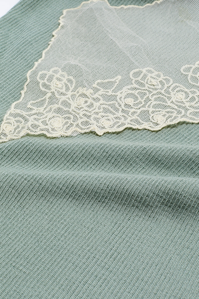 Lucky Lace Knit Top(Mint) - 100% Wool