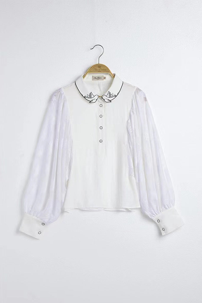 Lucky Bird Top (White)