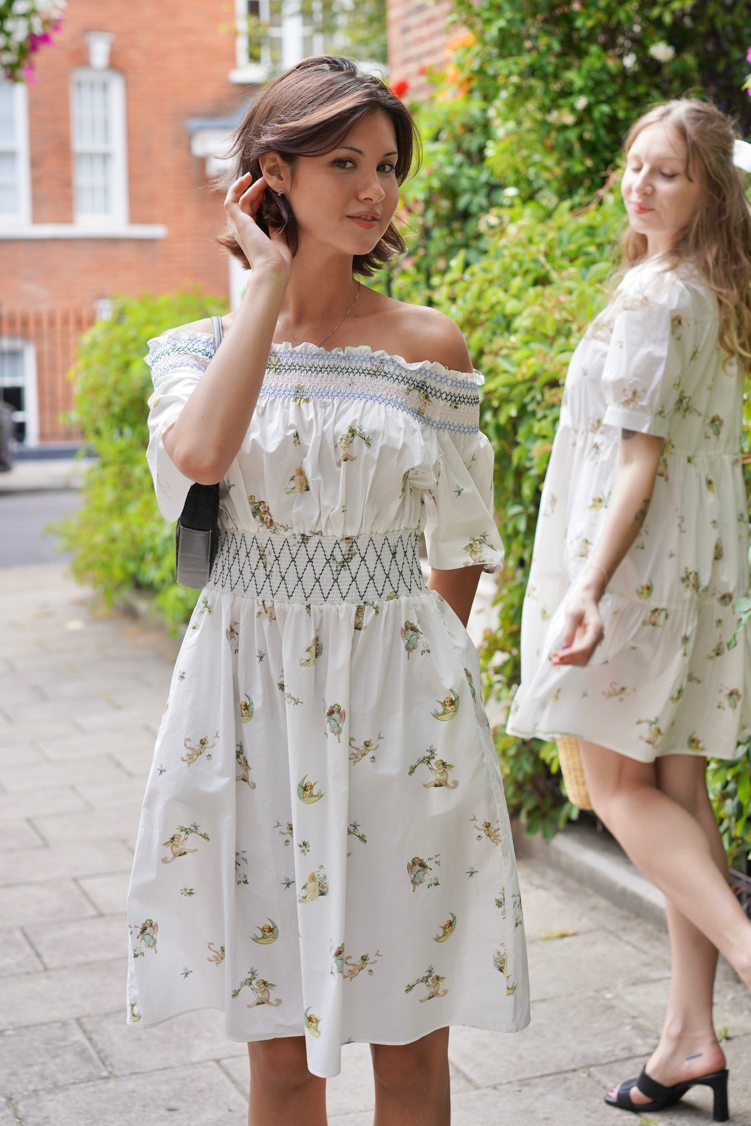Lucky Angel Shirred Dress