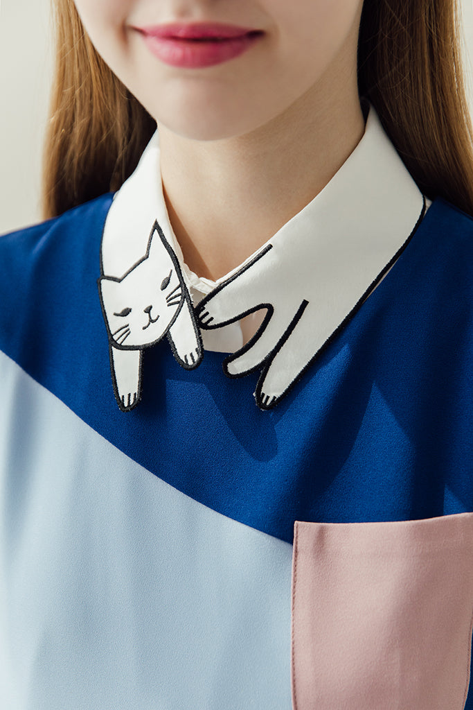 Love Cat Mock Shirt(White)