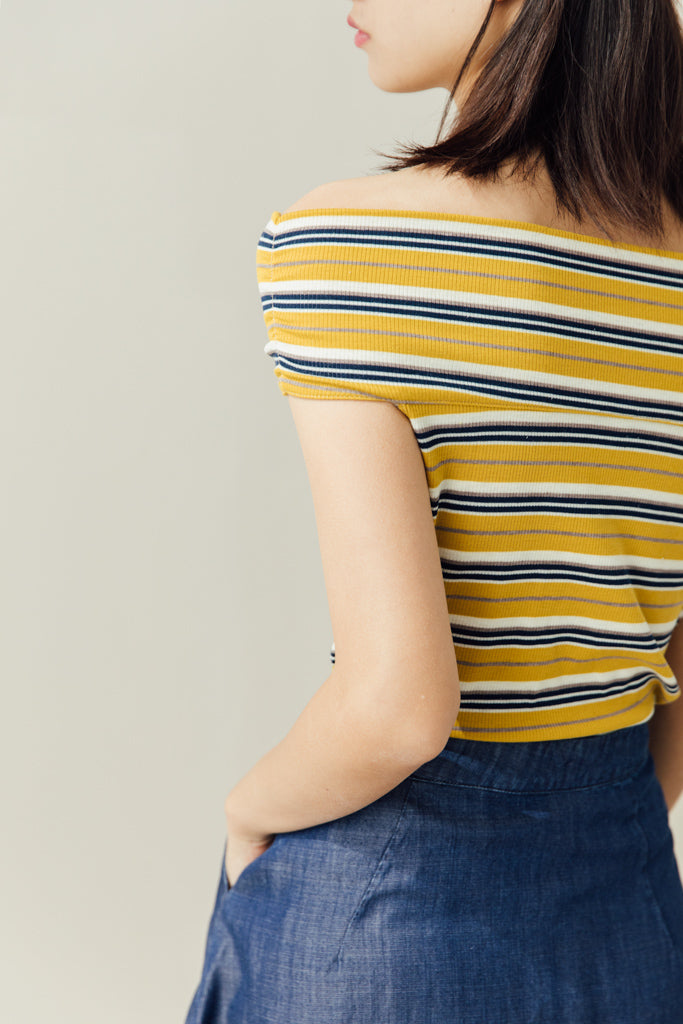 Badot Top (Canary Stripe)