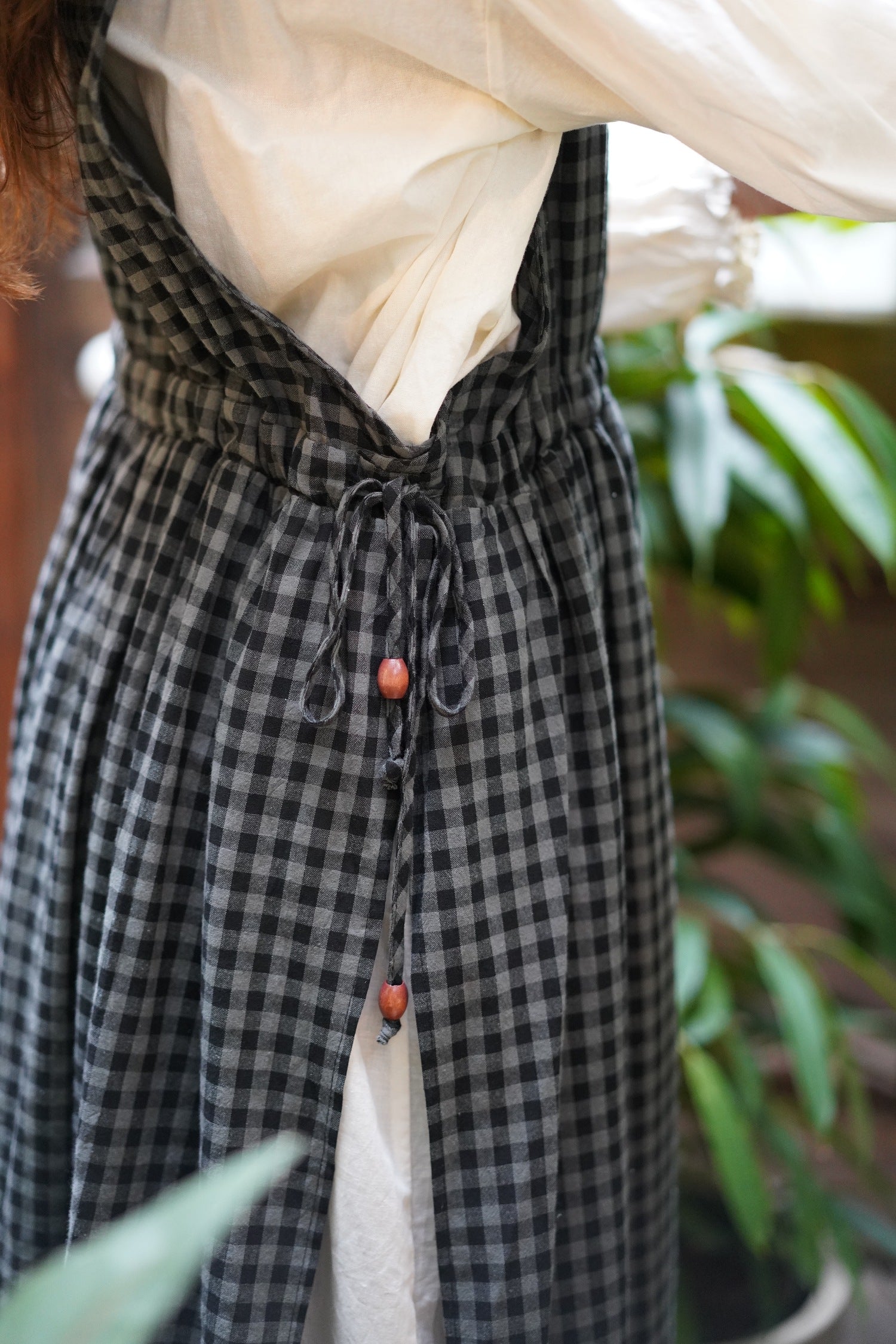 May Alcott Cotton Pinafore Dress (Blue)