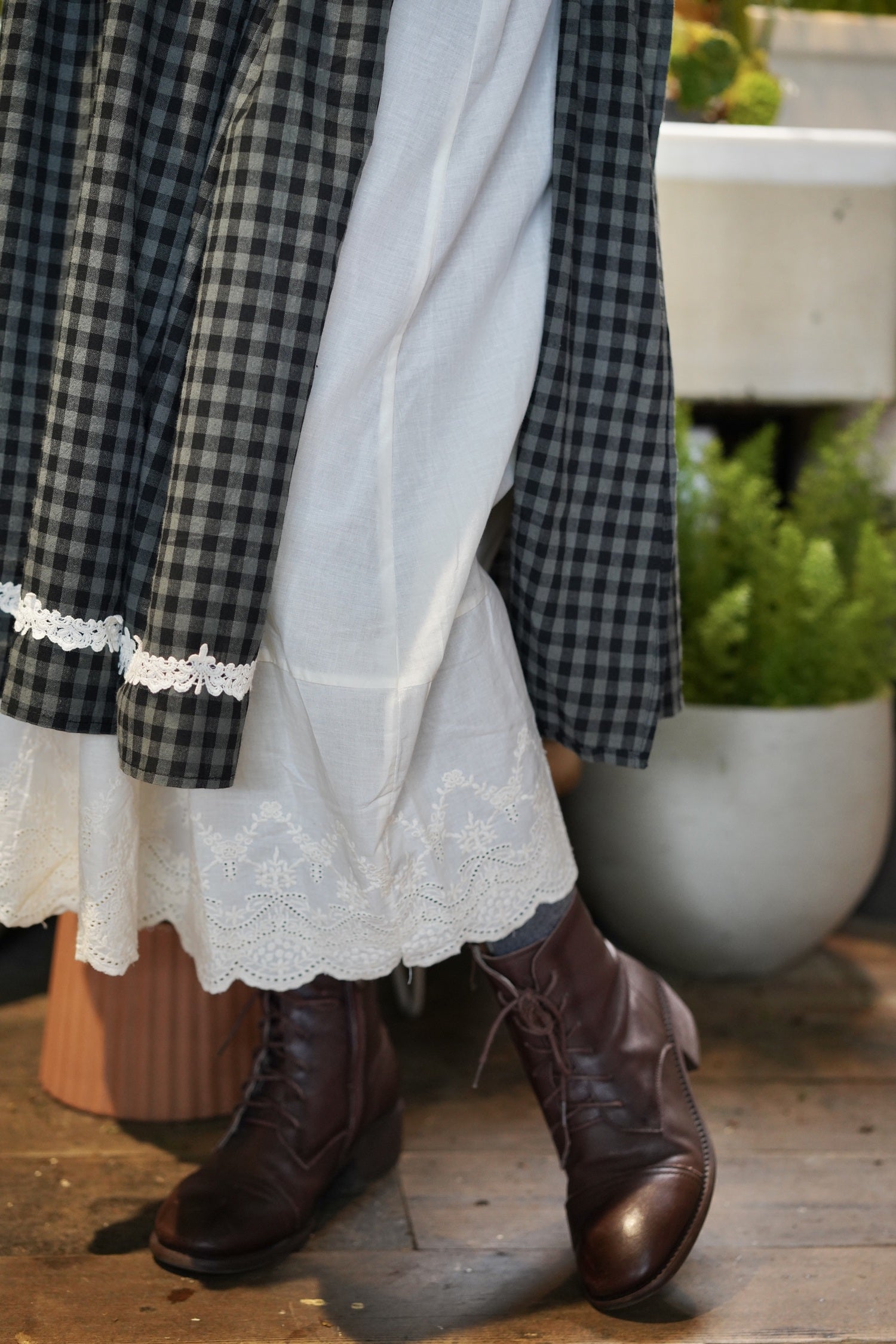May Alcott Cotton Pinafore Dress (Blue)