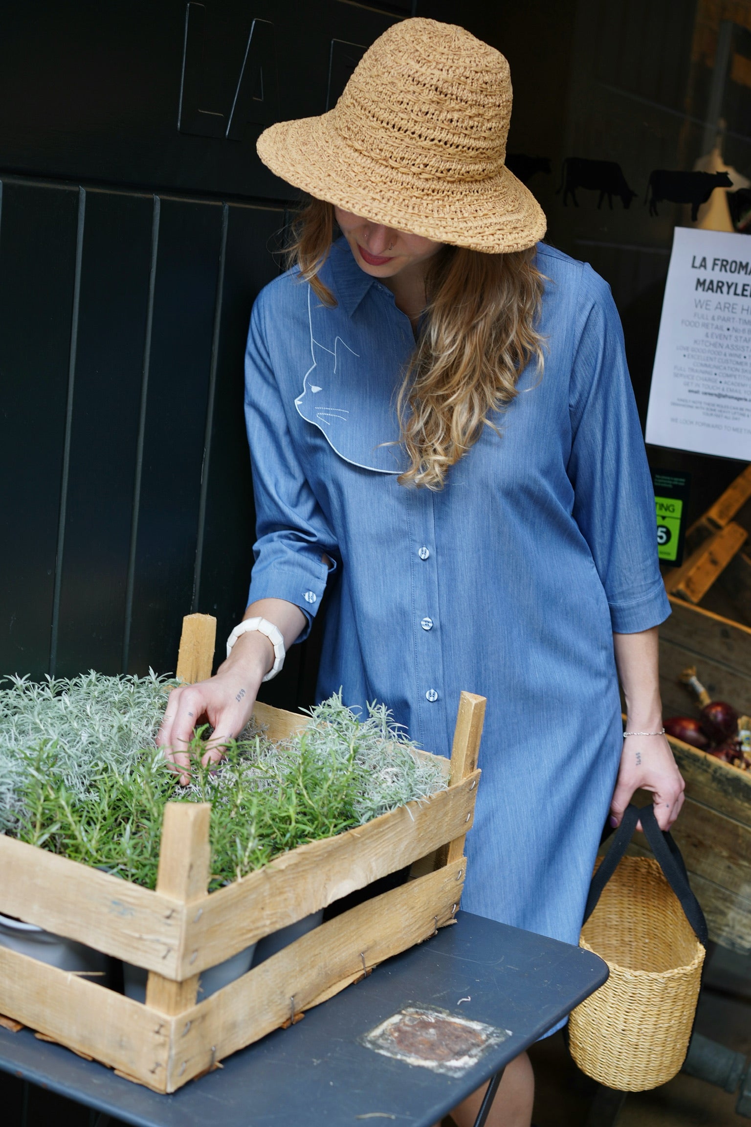 Meowvelous Denim Shirt Dress
