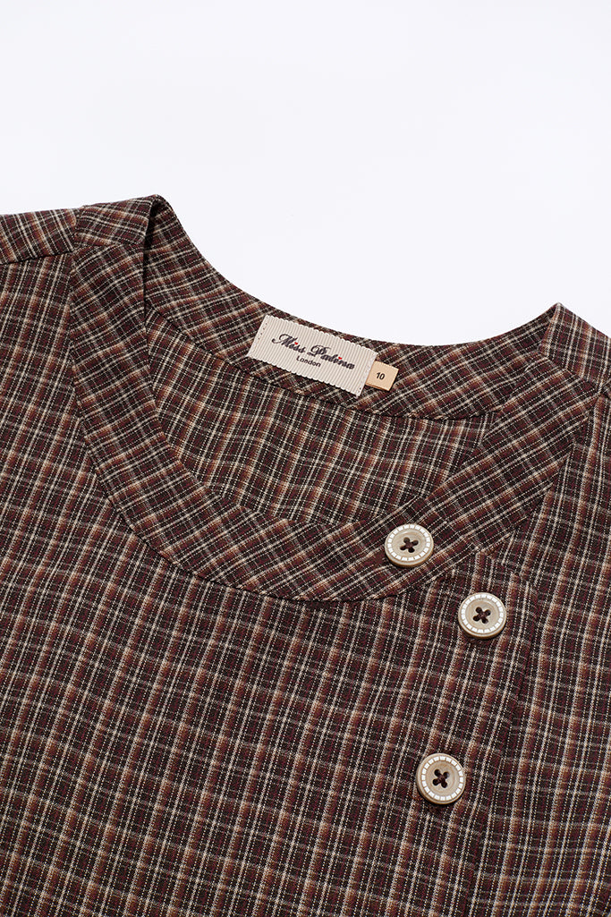 Moray Plaid Pinafore Dress