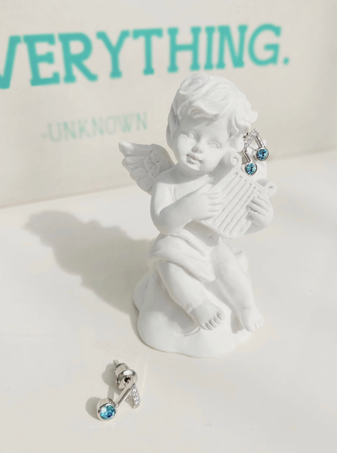 Music Note Earrings (925 Silver)