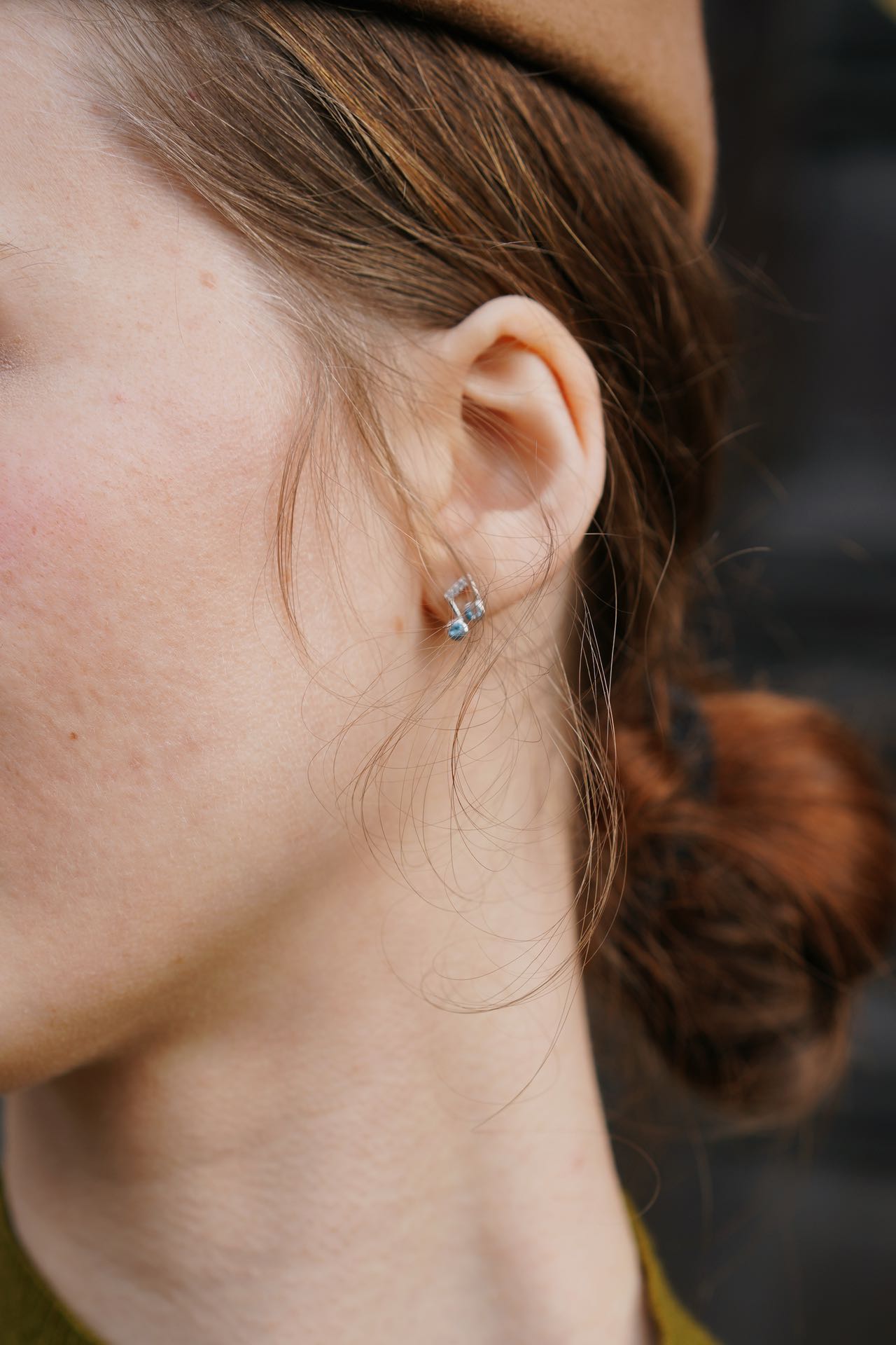 Music Note Earrings (925 Silver)