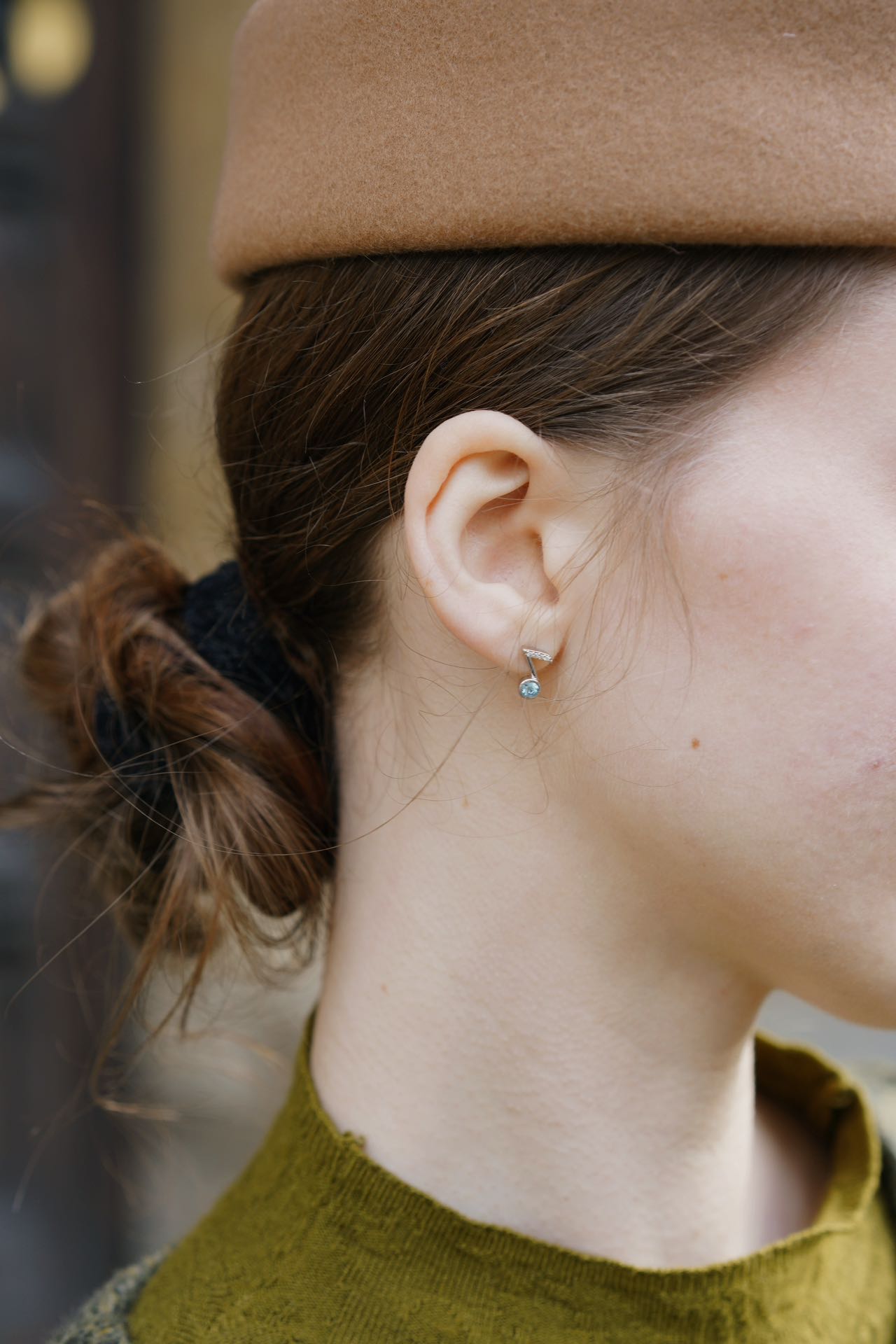 Music Note Earrings (925 Silver)