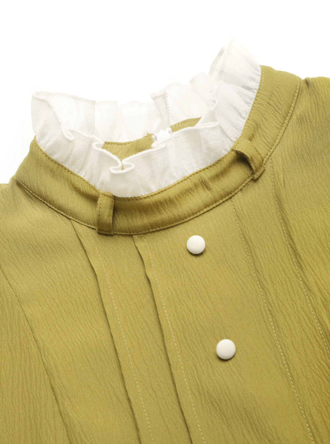 Olive Retro Bow Shirt