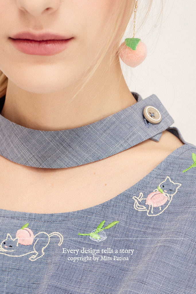 Peach Kitty Dress