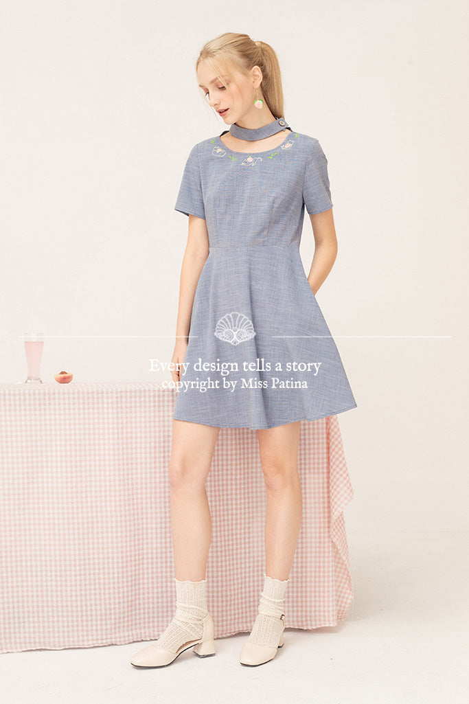 Peach Kitty Dress