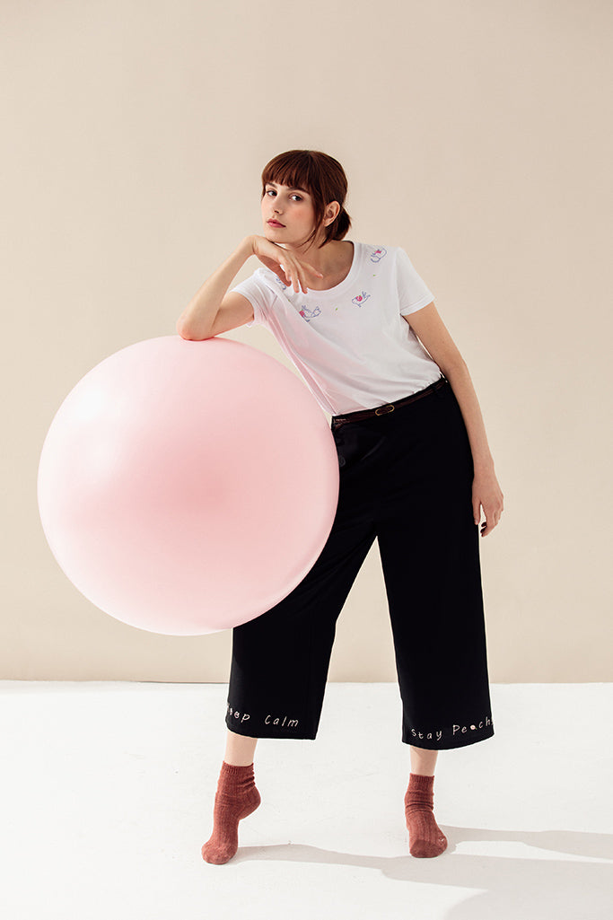 Peach Kitty Tee