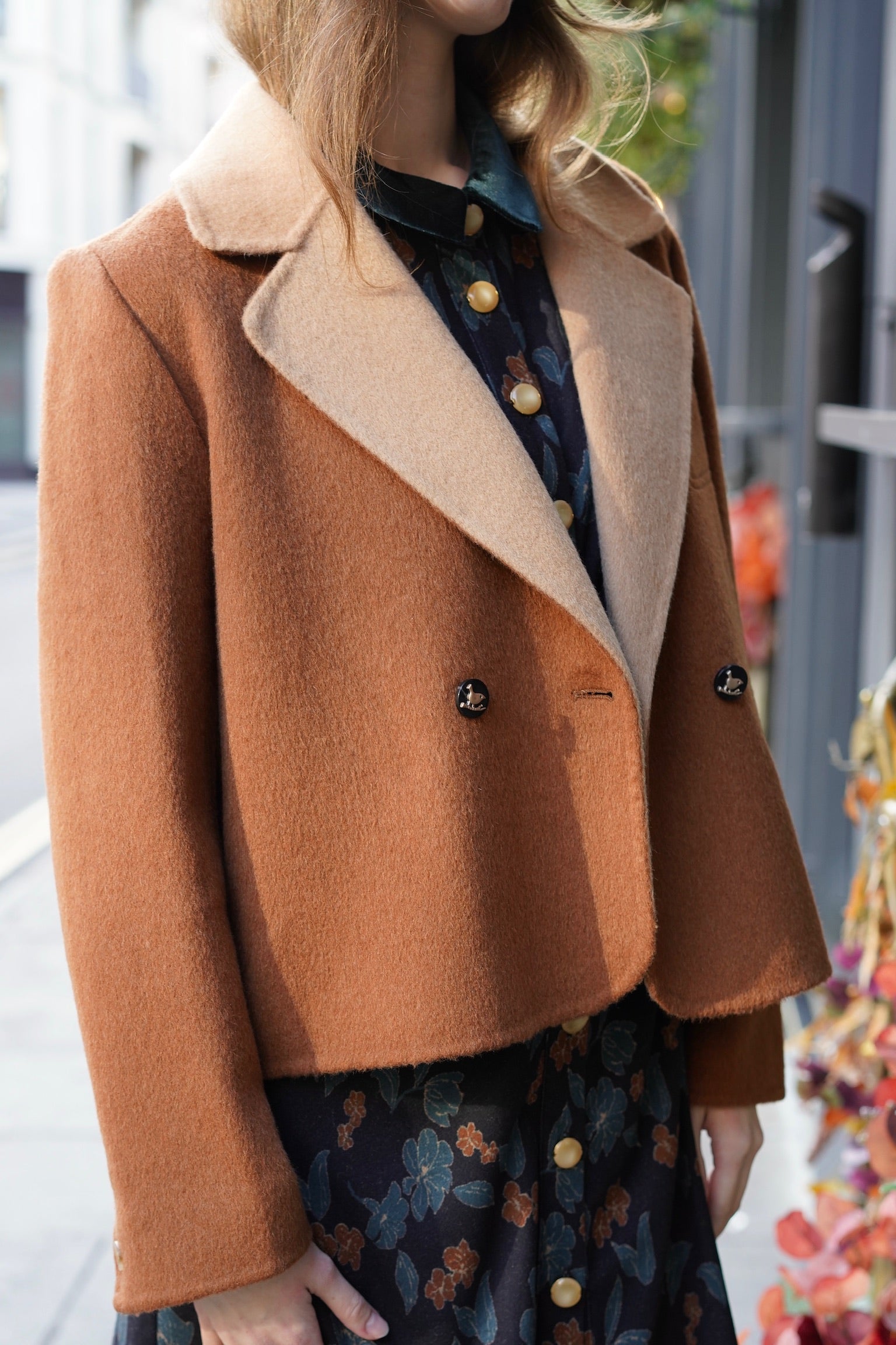 Peekaboo Cat Wool Blazer (Cambridge Brown)