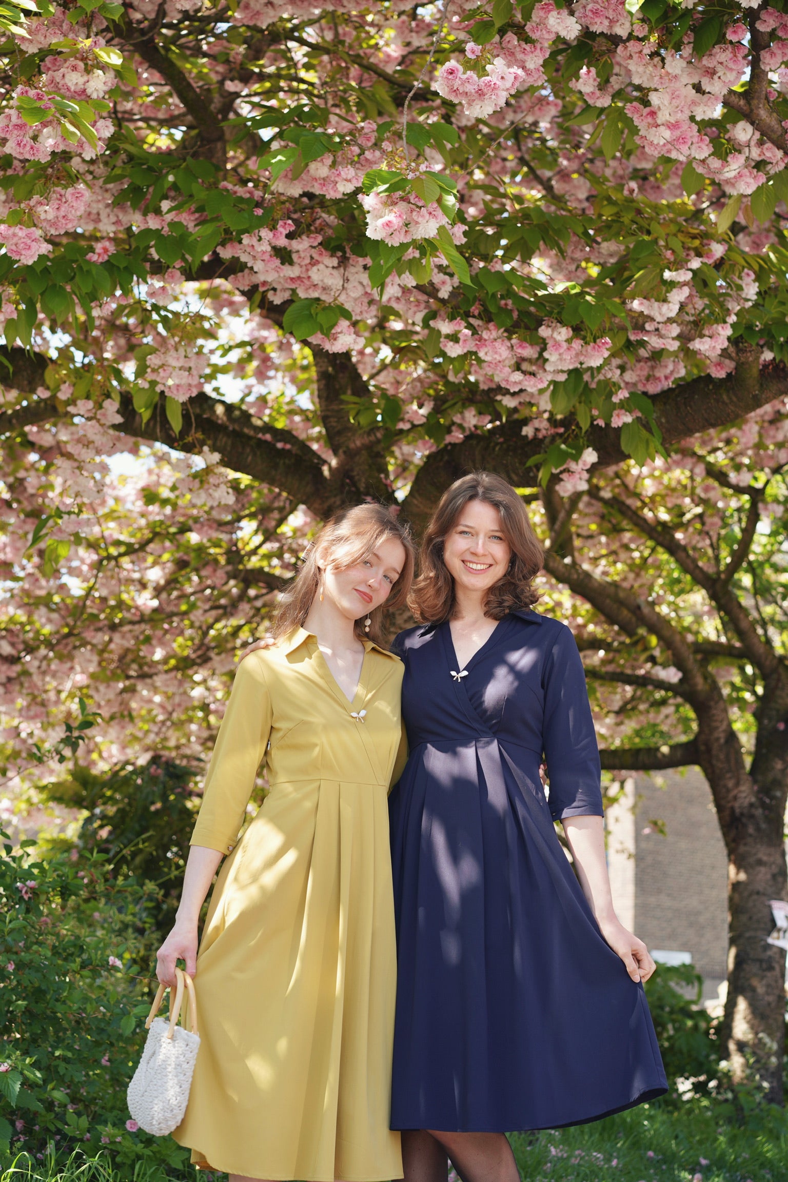 Retro Kelly Midi Dress  (Navy)