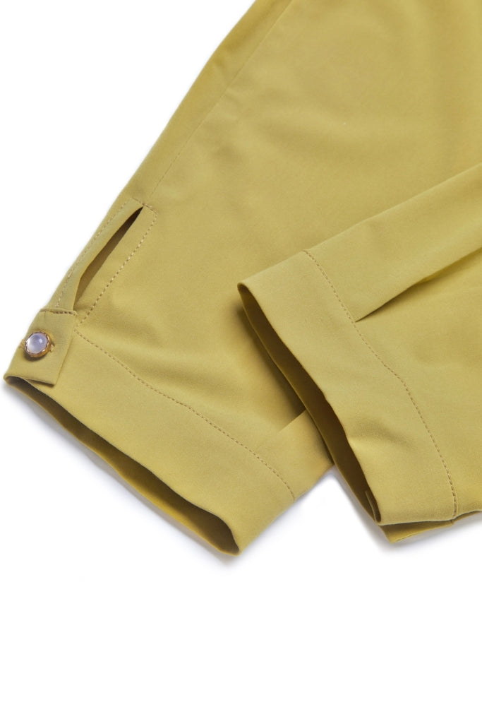 Retro Kelly Midi Dress  (Olive Yellow)