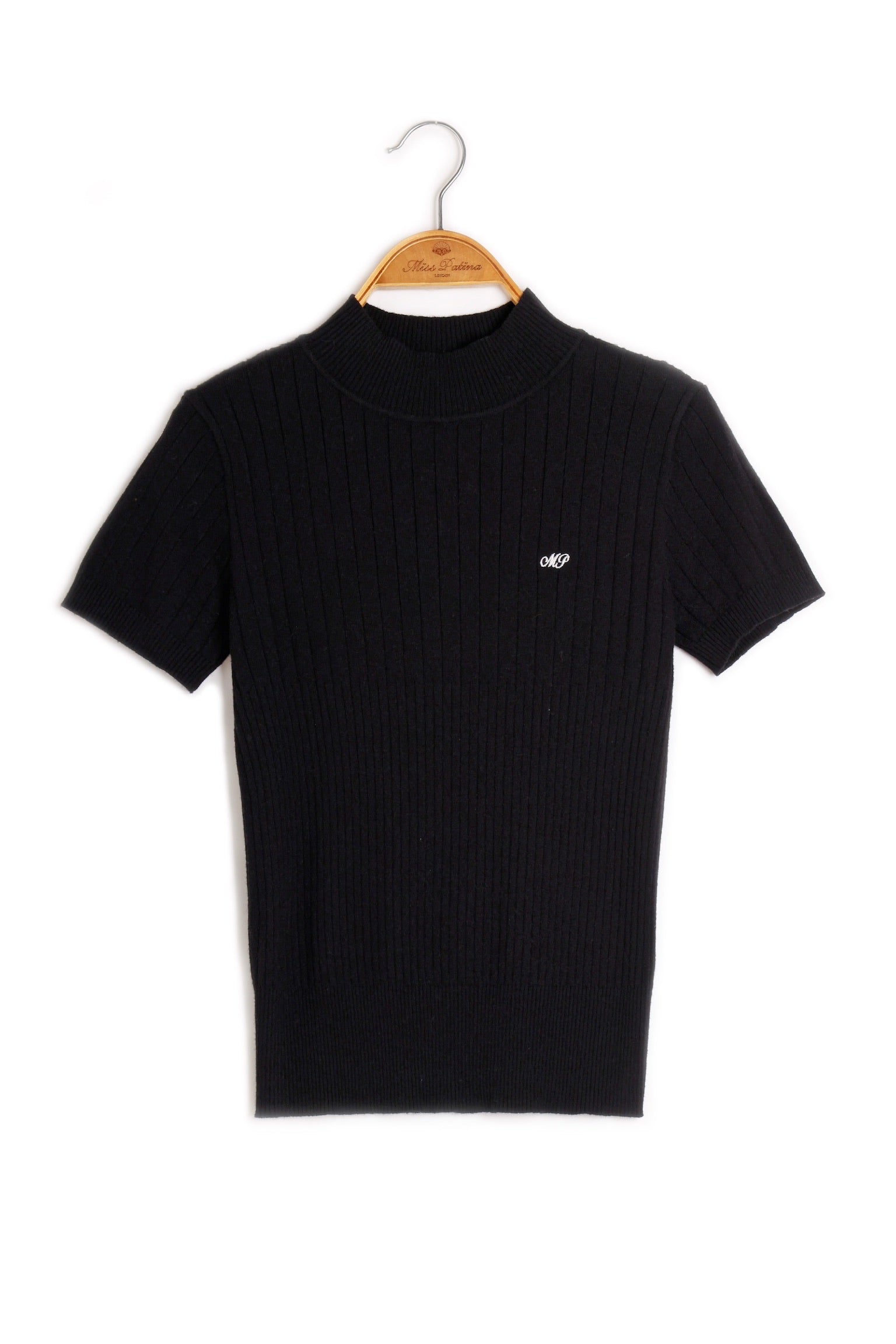 Retro Rizzo Knit Top (Black)