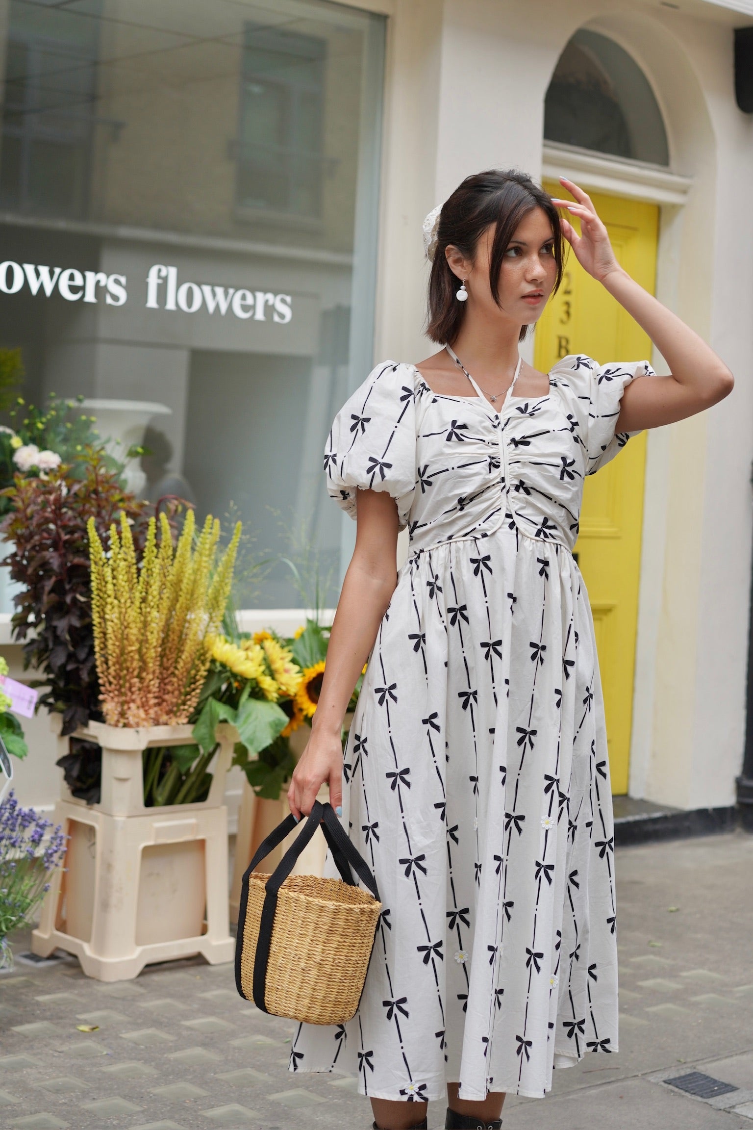 Riviera Ribbons Midi Dress