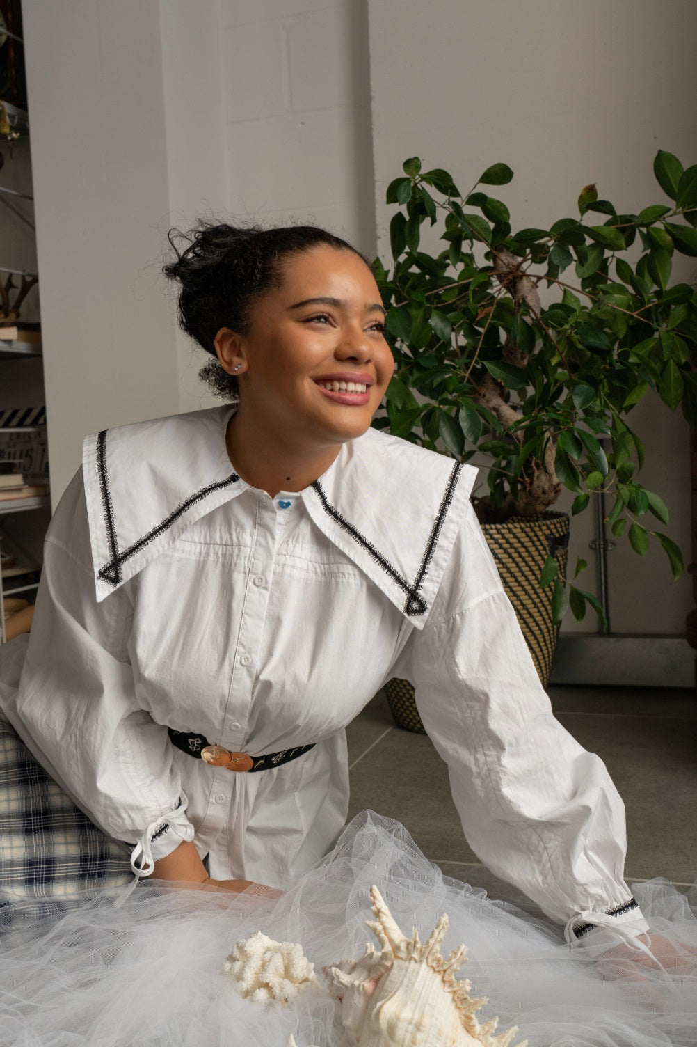 Sailor Sally Cotton Blouse (White)