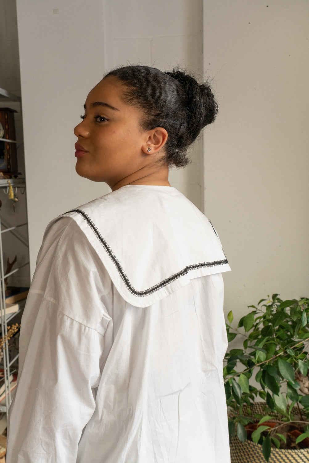 Sailor Sally Cotton Blouse (White)