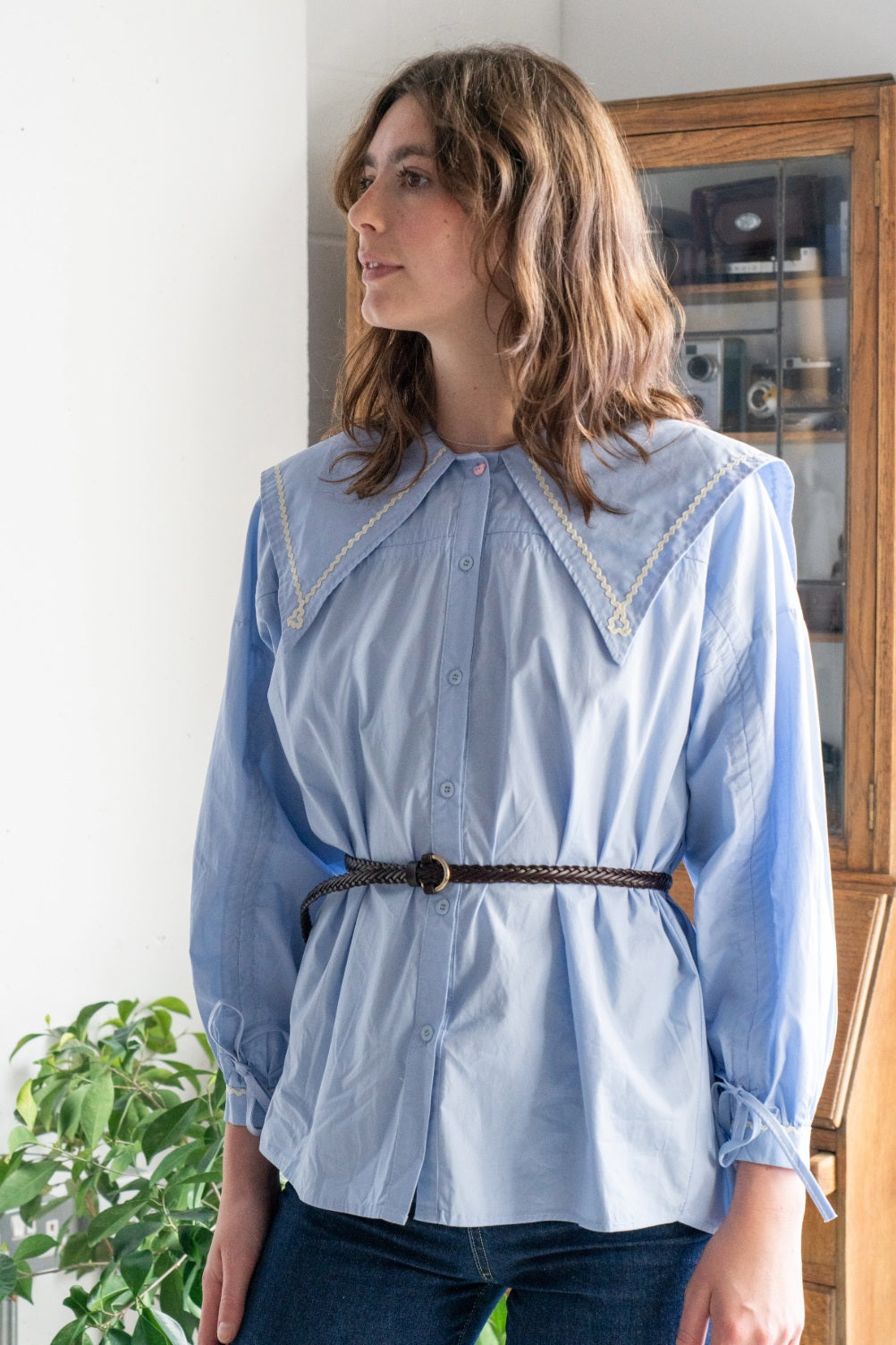 Sailor Sally Cotton Blouse (Blue)